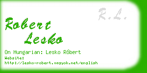 robert lesko business card